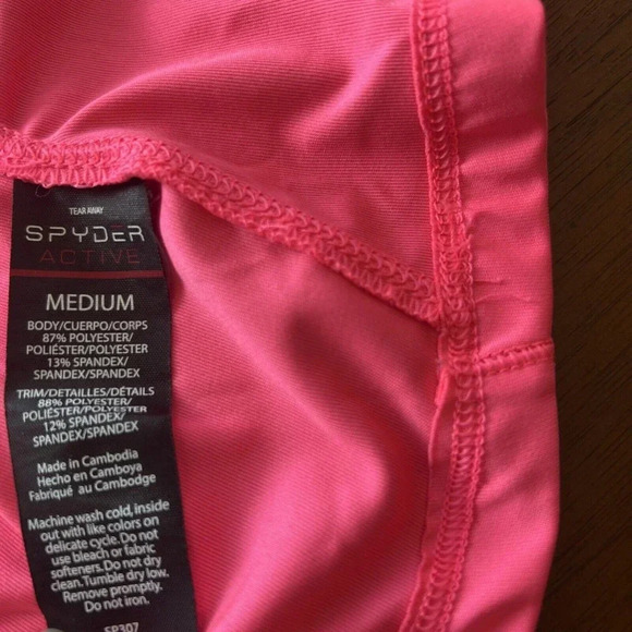 Spyder Active Womens Stretch Tank Top Sz M Sleeveless Stretch Pink Athleisure - Picture 7 of 10